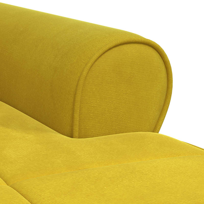 șezlong de relaxare cu pernă Galben 91 x 157 x 91 cm Catifea - WALTI WALTI
