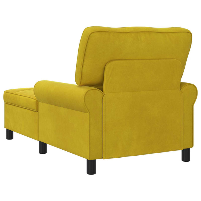 șezlong de relaxare cu pernă Galben 91 x 157 x 91 cm Catifea - WALTI WALTI