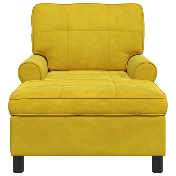 șezlong de relaxare cu pernă Galben 91 x 157 x 91 cm Catifea - WALTI WALTI