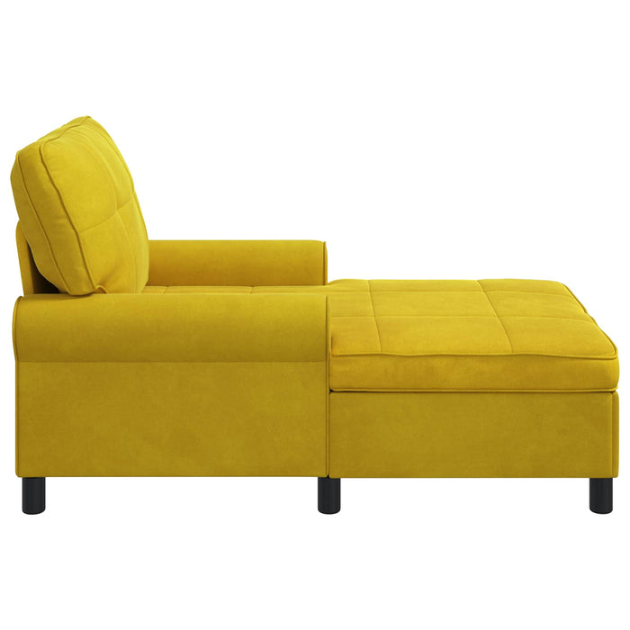 șezlong de relaxare cu pernă Galben 91 x 157 x 91 cm Catifea - WALTI WALTI
