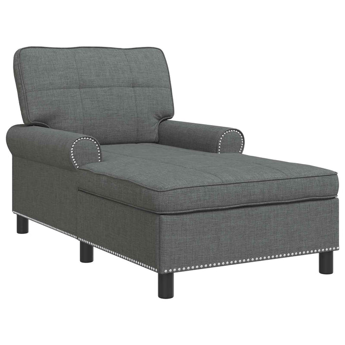 șezlong de relaxare Gri închis 91 x 157 x 91 cm țesătură - WALTI WALTI
