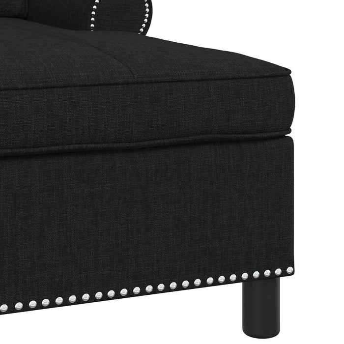 șezlong de relaxare cu pernă Negru 91 x 157 x 91 cm țesătură - WALTI WALTI