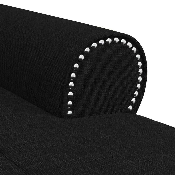 șezlong de relaxare cu pernă Negru 91 x 157 x 91 cm țesătură - WALTI WALTI