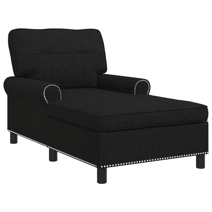 șezlong de relaxare cu pernă Negru 91 x 157 x 91 cm țesătură - WALTI WALTI