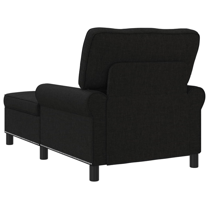 șezlong de relaxare cu pernă Negru 91 x 157 x 91 cm țesătură - WALTI WALTI