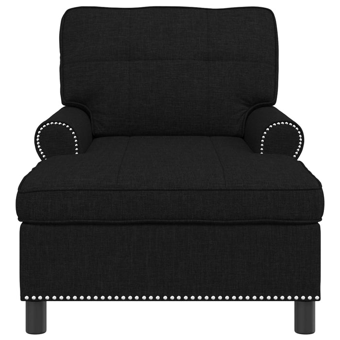 șezlong de relaxare cu pernă Negru 91 x 157 x 91 cm țesătură - WALTI WALTI