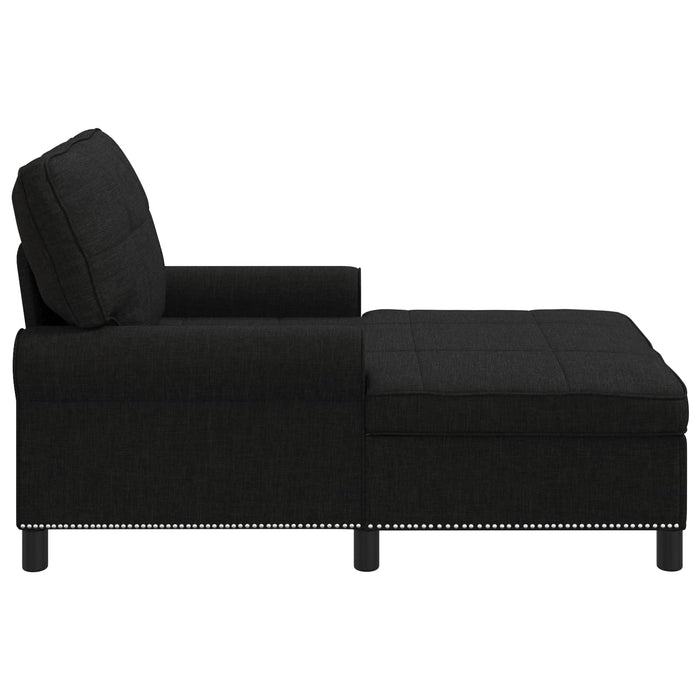 șezlong de relaxare cu pernă Negru 91 x 157 x 91 cm țesătură - WALTI WALTI