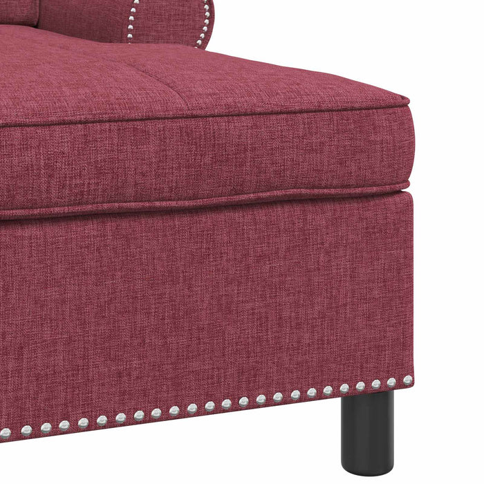 șezlong de relaxare cu pernă Roșu Vin 91 x 157 x 91 cm țesătură - WALTI WALTI