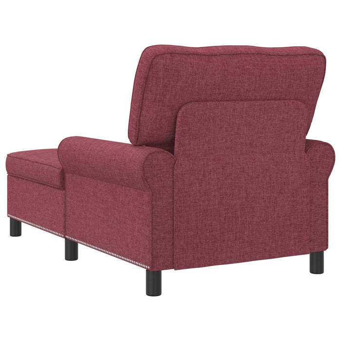 șezlong de relaxare cu pernă Roșu Vin 91 x 157 x 91 cm țesătură - WALTI WALTI