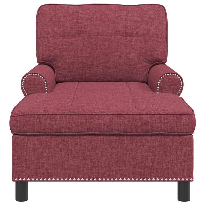 șezlong de relaxare cu pernă Roșu Vin 91 x 157 x 91 cm țesătură - WALTI WALTI