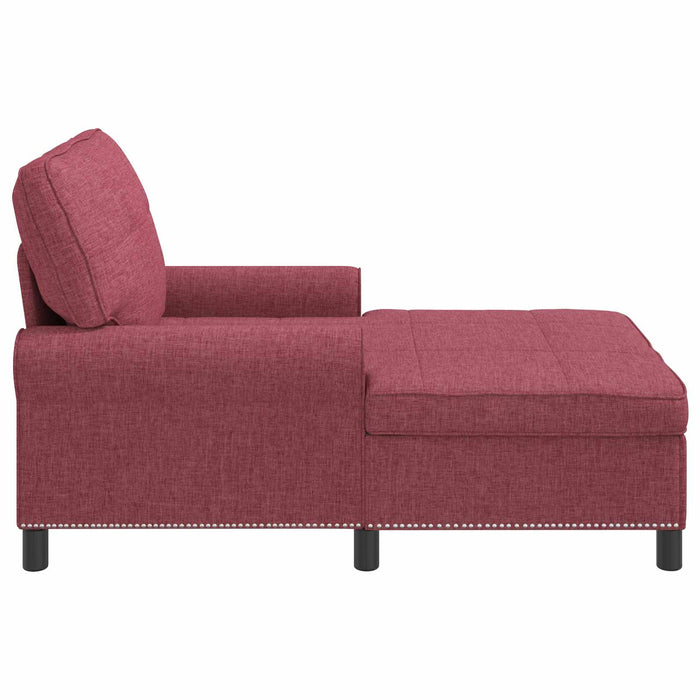 șezlong de relaxare cu pernă Roșu Vin 91 x 157 x 91 cm țesătură - WALTI WALTI