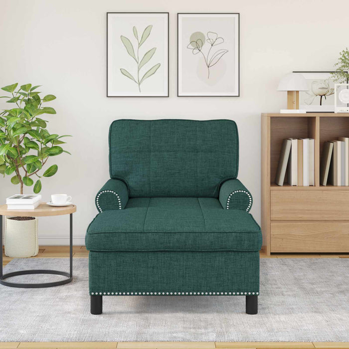 șezlong de relaxare Verde închis 91 x 157 x 91 cm țesătură - WALTI WALTI