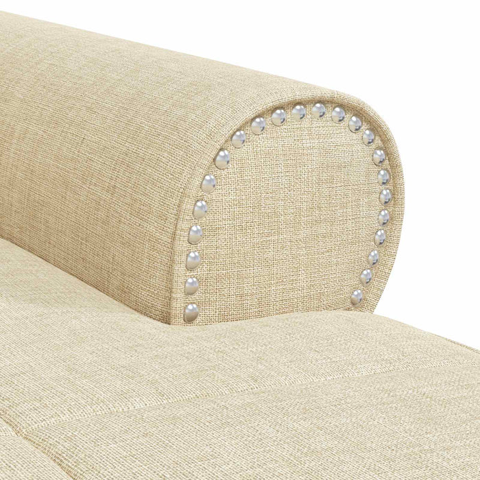 șezlong de relaxare cu pernă Crem 91 x 157 x 91 cm țesătură - WALTI WALTI