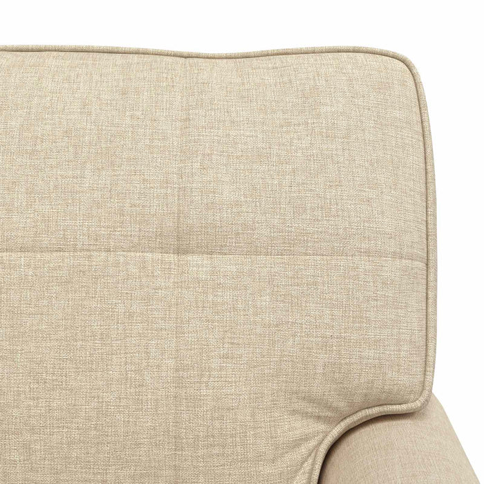 șezlong de relaxare cu pernă Crem 91 x 157 x 91 cm țesătură - WALTI WALTI
