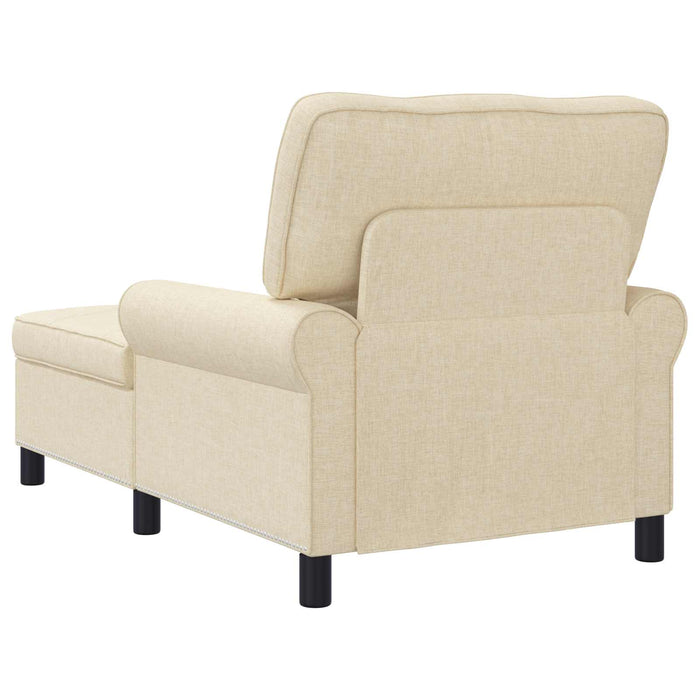 șezlong de relaxare cu pernă Crem 91 x 157 x 91 cm țesătură - WALTI WALTI