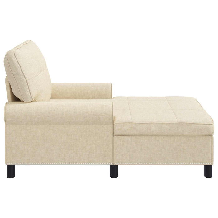 șezlong de relaxare cu pernă Crem 91 x 157 x 91 cm țesătură - WALTI WALTI
