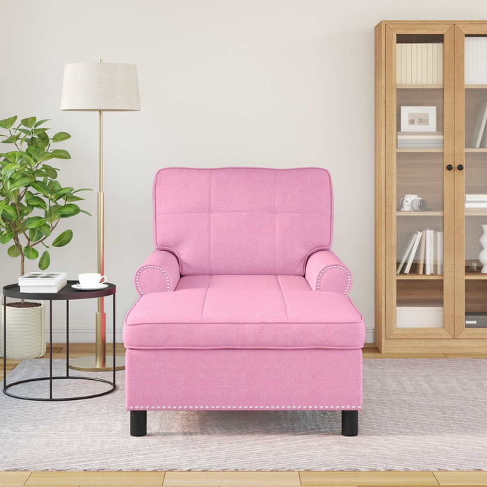șezlong de relaxare cu pernă Roz 91 x 157 x 91 cm țesătură - WALTI WALTI
