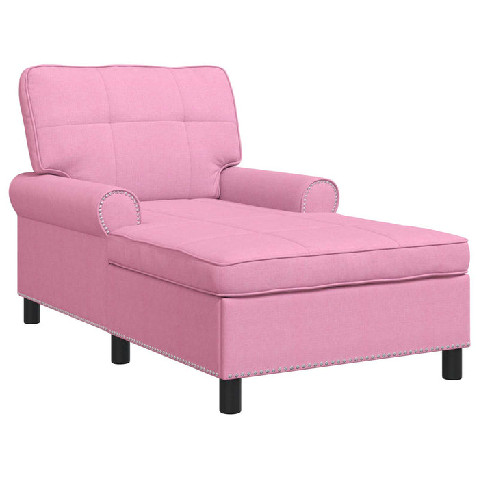 șezlong de relaxare cu pernă Roz 91 x 157 x 91 cm țesătură - WALTI WALTI