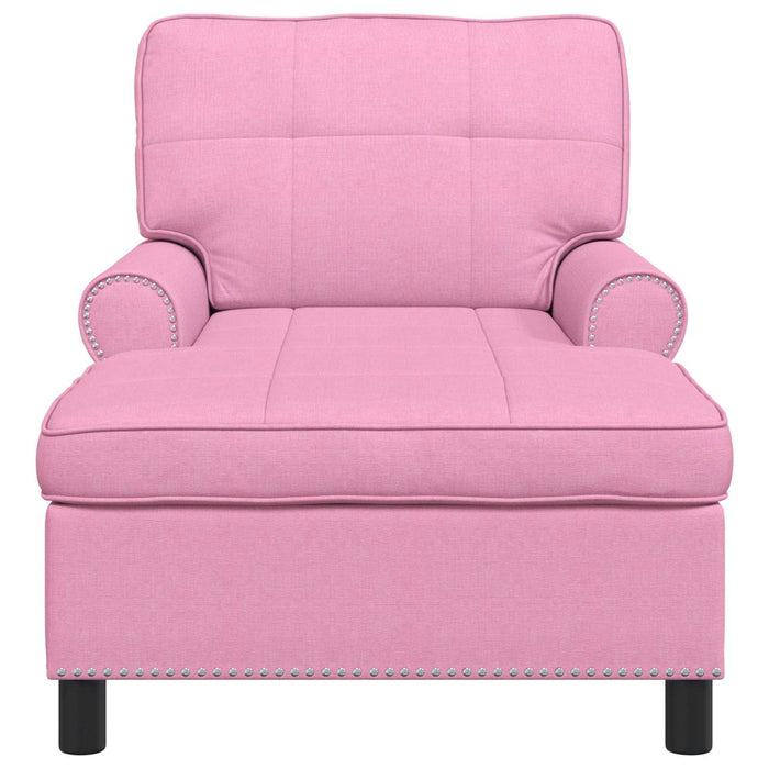 șezlong de relaxare cu pernă Roz 91 x 157 x 91 cm țesătură - WALTI WALTI