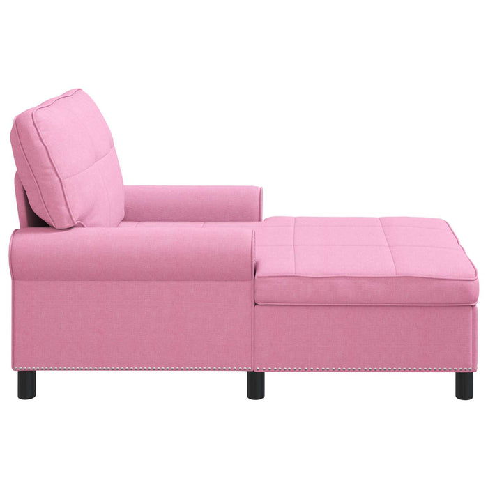 șezlong de relaxare cu pernă Roz 91 x 157 x 91 cm țesătură - WALTI WALTI