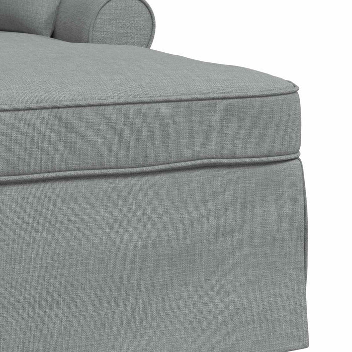 Chaise Lounge cu fustă Gri deschis 91 x 157 x 91 cm țesătură - WALTI WALTI