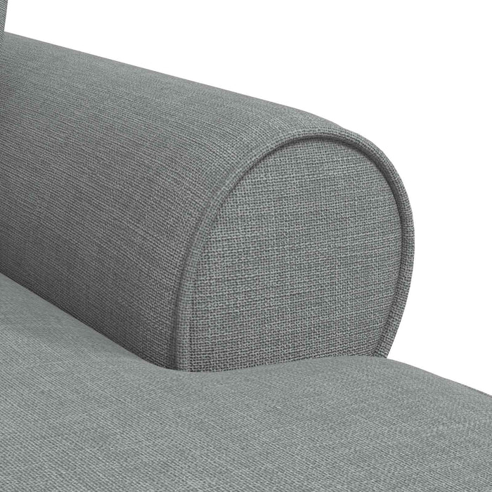 Chaise Lounge cu fustă Gri deschis 91 x 157 x 91 cm țesătură - WALTI WALTI