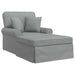 Chaise Lounge cu fustă Gri deschis 91 x 157 x 91 cm țesătură - WALTI WALTI