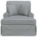 Chaise Lounge cu fustă Gri deschis 91 x 157 x 91 cm țesătură - WALTI WALTI