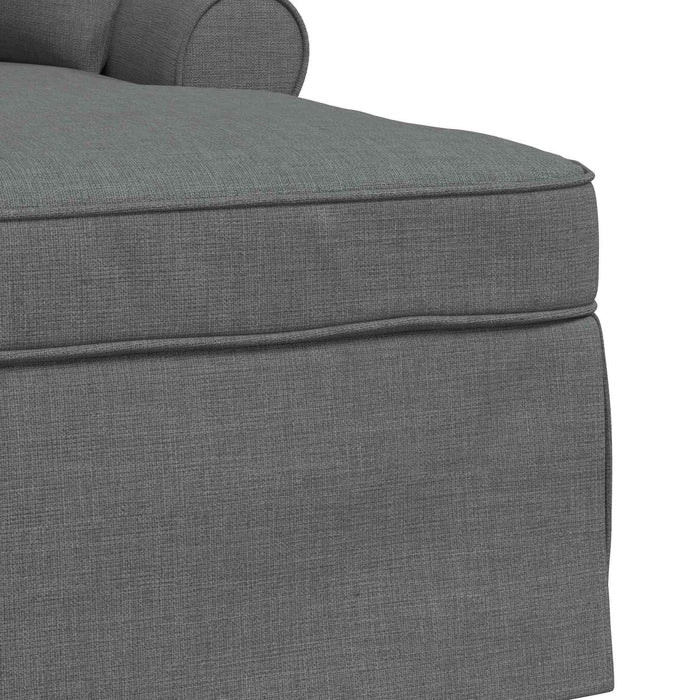 Chaise Lounge cu fustă Gri închis 91 x 157 x 91 cm țesătură - WALTI WALTI