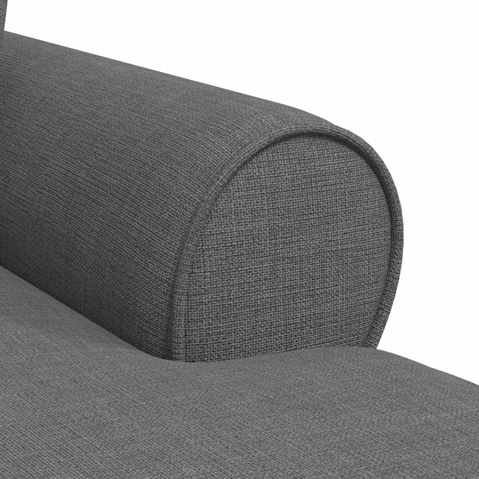 Chaise Lounge cu fustă Gri închis 91 x 157 x 91 cm țesătură - WALTI WALTI
