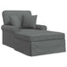 Chaise Lounge cu fustă Gri închis 91 x 157 x 91 cm țesătură - WALTI WALTI