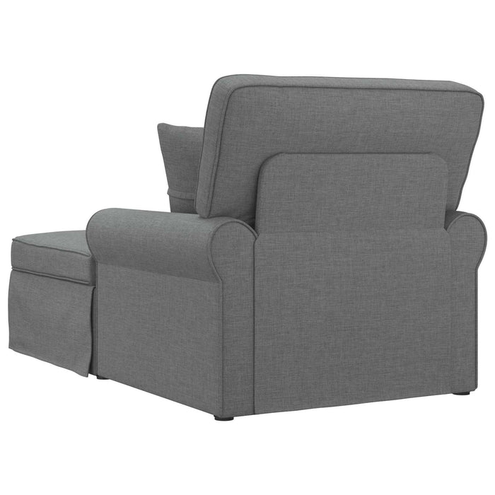 Chaise Lounge cu fustă Gri închis 91 x 157 x 91 cm țesătură - WALTI WALTI
