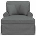 Chaise Lounge cu fustă Gri închis 91 x 157 x 91 cm țesătură - WALTI WALTI