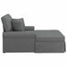 Chaise Lounge cu fustă Gri închis 91 x 157 x 91 cm țesătură - WALTI WALTI