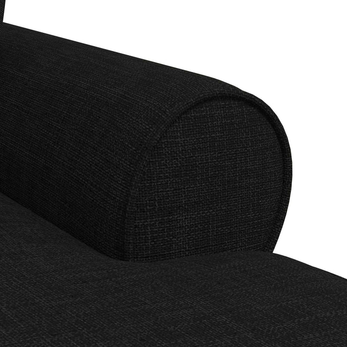 Chaise Lounge cu fustă cu pernă Negru 91 x 157 x 91 cm țesătură - WALTI WALTI