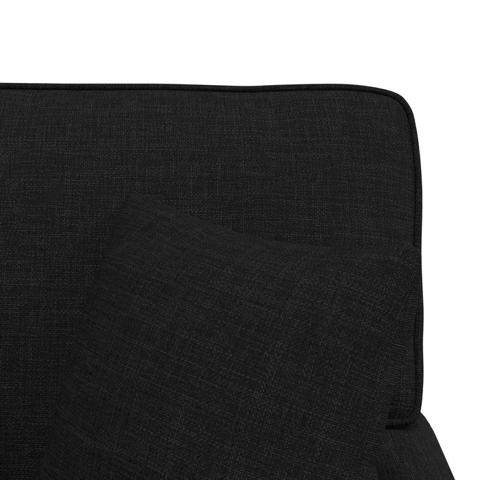 Chaise Lounge cu fustă cu pernă Negru 91 x 157 x 91 cm țesătură - WALTI WALTI
