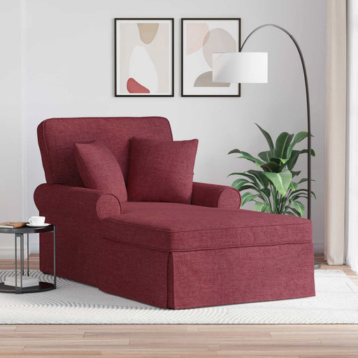 Chaise Lounge cu fustă Roșu Vin 91 x 157 x 91 cm țesătură - WALTI WALTI