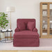 Chaise Lounge cu fustă Roșu Vin 91 x 157 x 91 cm țesătură - WALTI WALTI