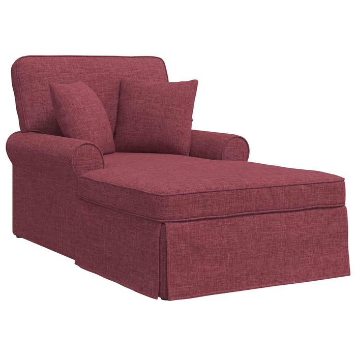 Chaise Lounge cu fustă Roșu Vin 91 x 157 x 91 cm țesătură - WALTI WALTI