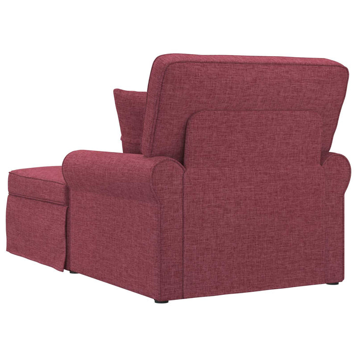 Chaise Lounge cu fustă Roșu Vin 91 x 157 x 91 cm țesătură - WALTI WALTI