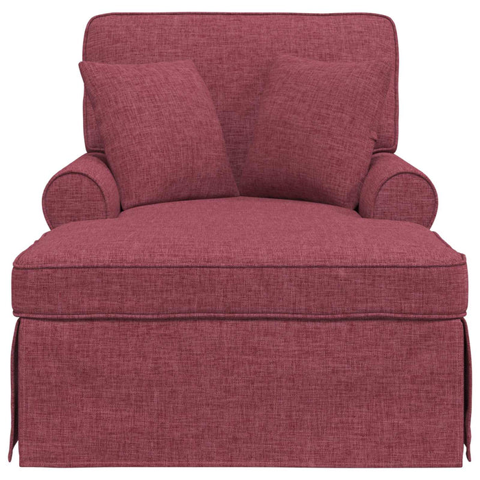Chaise Lounge cu fustă Roșu Vin 91 x 157 x 91 cm țesătură - WALTI WALTI