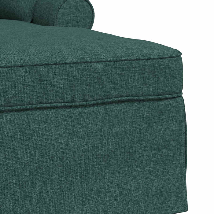 Chaise Lounge cu fustă Verde închis 91 x 157 x 91 cm țesătură - WALTI WALTI