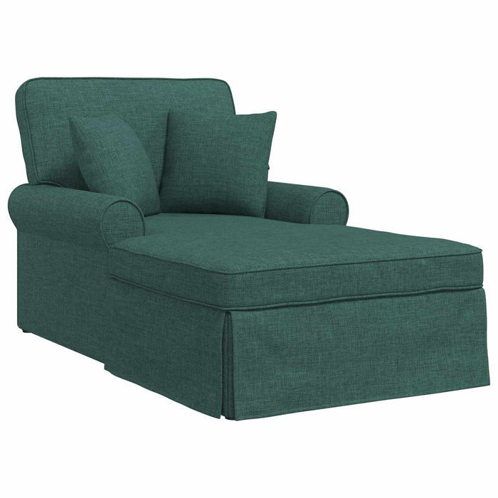 Chaise Lounge cu fustă Verde închis 91 x 157 x 91 cm țesătură - WALTI WALTI