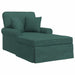 Chaise Lounge cu fustă Verde închis 91 x 157 x 91 cm țesătură - WALTI WALTI