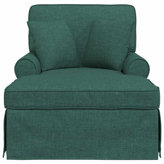 Chaise Lounge cu fustă Verde închis 91 x 157 x 91 cm țesătură - WALTI WALTI