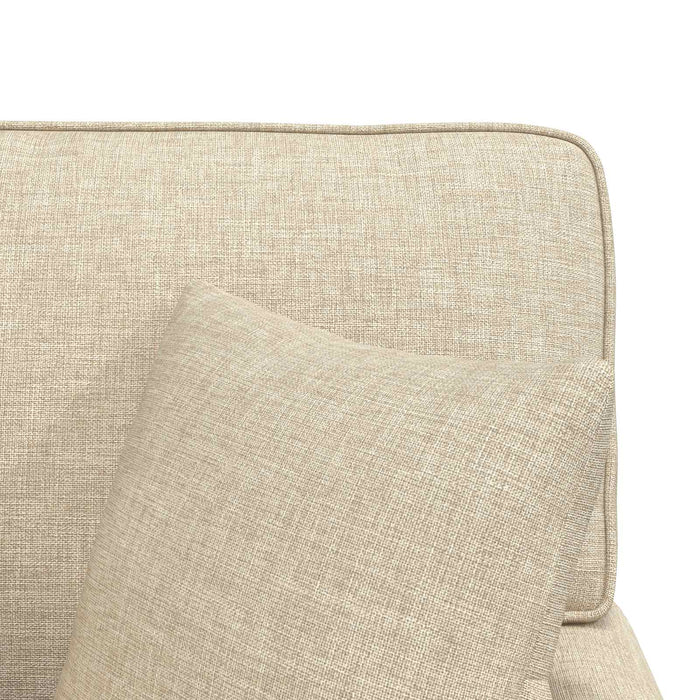 Chaise Lounge cu fustă cu pernă Crem 91 x 157 x 91 cm țesătură - WALTI WALTI