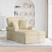 Chaise Lounge cu fustă cu pernă Crem 91 x 157 x 91 cm țesătură - WALTI WALTI