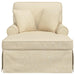 Chaise Lounge cu fustă cu pernă Crem 91 x 157 x 91 cm țesătură - WALTI WALTI