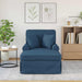 Chaise Lounge cu fustă albastru 91 x 157 x 91 cm țesătură - WALTI WALTI