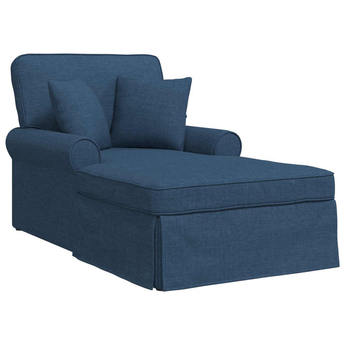 Chaise Lounge cu fustă albastru 91 x 157 x 91 cm țesătură - WALTI WALTI